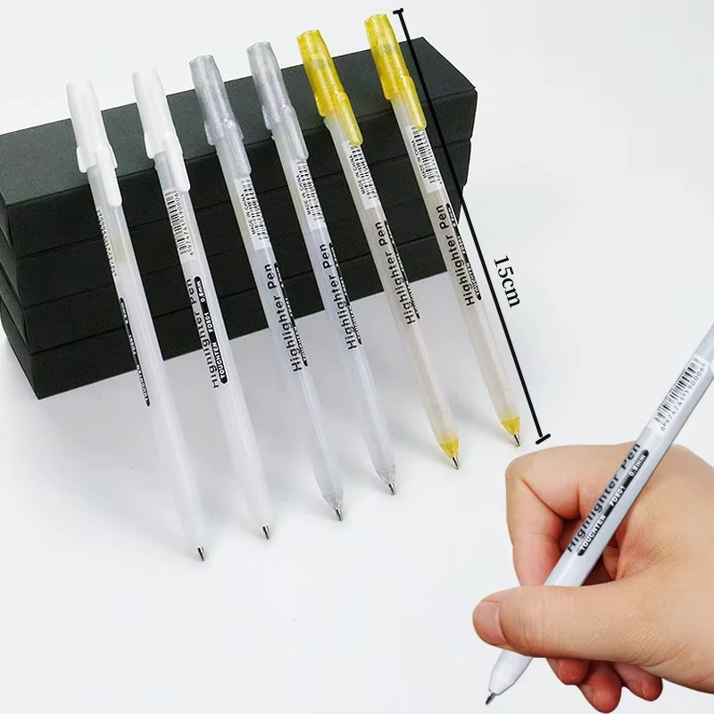 MROOFUL Permanent Metallic Marker Set mit 12 Stück, 0,8 mm Spitze, Farben: Gold, Silber und Weiß für Graffiti, Kunst und Zeichnungen - Bild 2