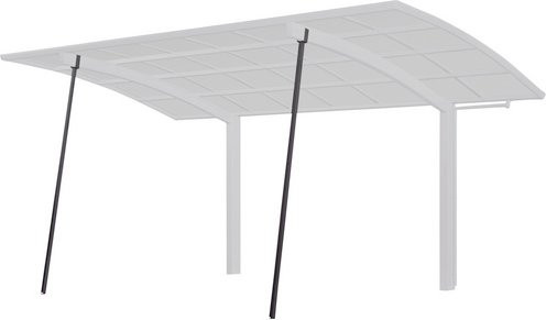 XIMAX Stützstange aus Aluminium für Carportmodelle Portoforte und Linea, schwarz - Bild 1