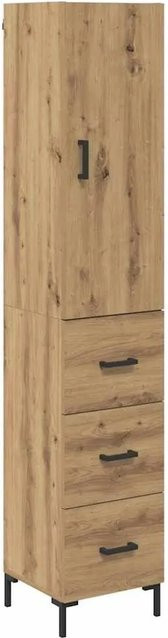 vidaXL Highboard Artisan-Eiche in Braun mit Schranktüren und Schubladen, B/T/H: 69,5 x 34 x 180 cm - Bild 1