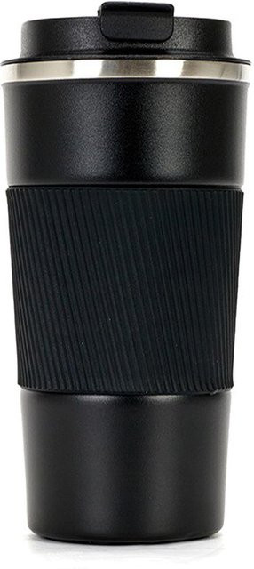 CosyHome Vakuumisolierbecher aus 304 Edelstahl mit Temperaturanzeige in Schwarz - Bild 1