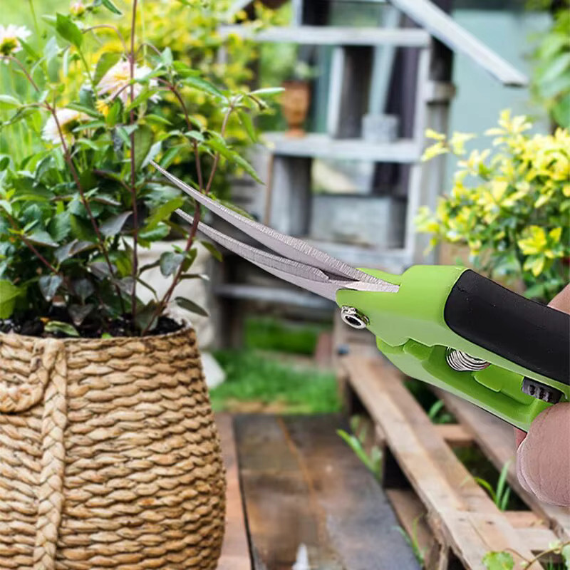 Rutschfeste Gartenschere in Grün für das Schneiden von Blumenzweigen, Obst und Gemüse - Bild 4