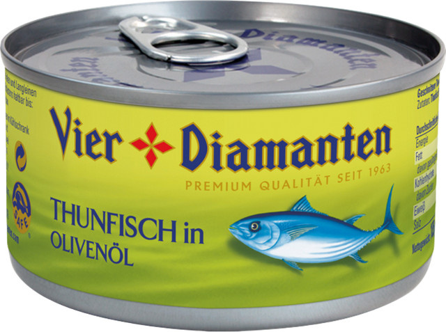 Vier Diamanten Thunfisch in Olivenöl 185 g - Bild 1