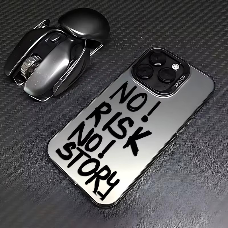 Mairuige Fashion No RISK NO STORY Handyhülle passend für iPhone 17, 16, 15, 14, 13, 12, 11 sowie Pro, Max, Air und Mini Modelle - Bild 3