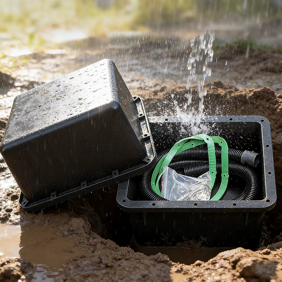 PVSO Wasserdichte Anschlussbox und Isolationsbox für Solarbatterien in Schwarz - Bild 3