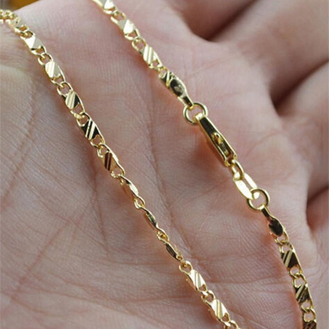 SILVERHOO Halskette Box Kette, gold, 45-76 cm, Unisex - Bild 1