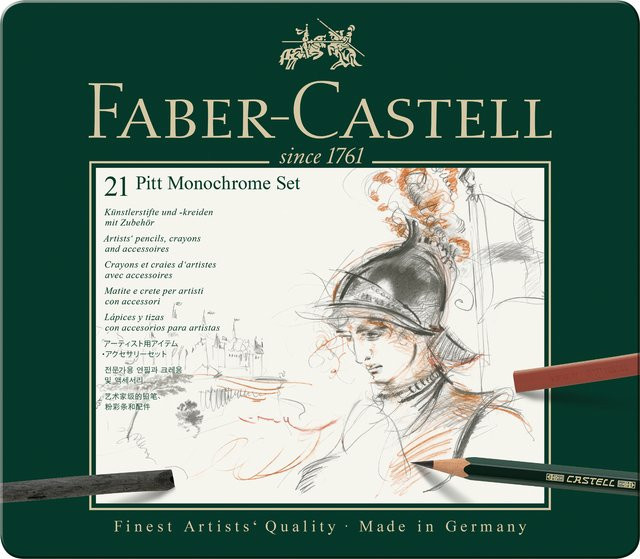 Faber Castell Pitt Monochrome Zeichenset mit Pigmenten in Multicolor für Professionals - Bild 1