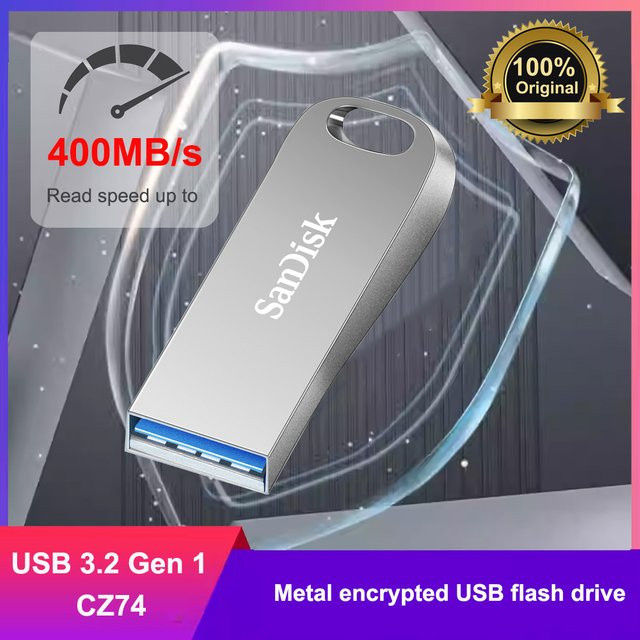 SanDisk Ultra Luxe USB 3.2 Flash Drive USB-A Silber - Bild 1