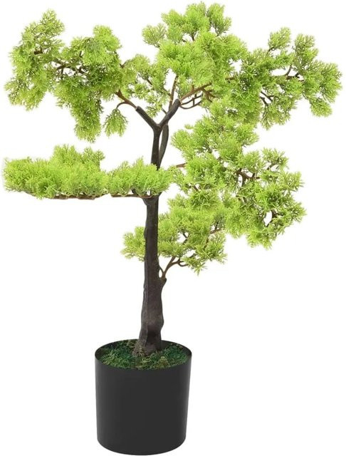 furnicato Künstlicher Bonsai Zypresse mit Topf, Grün, Höhe: 60 cm - Bild 1