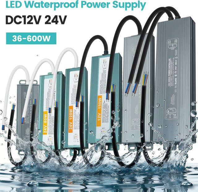 XUNATA IP67 Wasserdichter LED-Netzteiltreiber Transformator-Adapter AC 110-240 V auf DC 12 V 36 W - Bild 1