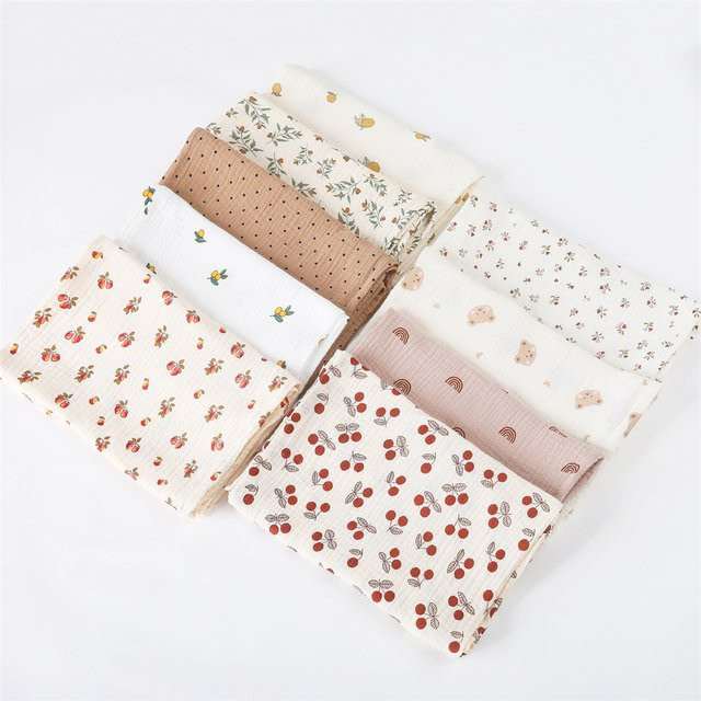 LuckyHui Baby Musselin Decke aus Baumwolle mit Blumenmuster in Multicolour - Bild 1