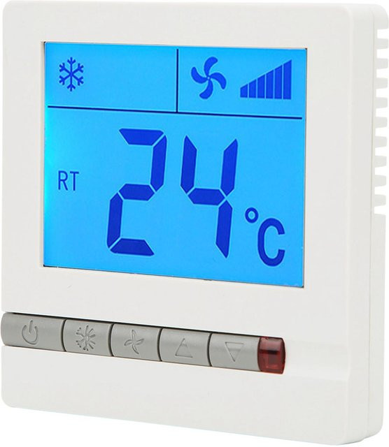 Painter LCD Digitalthermostat mit Kompressorschutz und Gebläsekonvektor Temperaturregler in Blau und Weiß - Bild 1