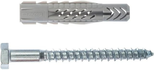 Fischer Universaldübel UX aus Nylon mit Schrauben, Durchmesser: 10 mm, Länge: 60 mm, 4 Stück - Bild 1