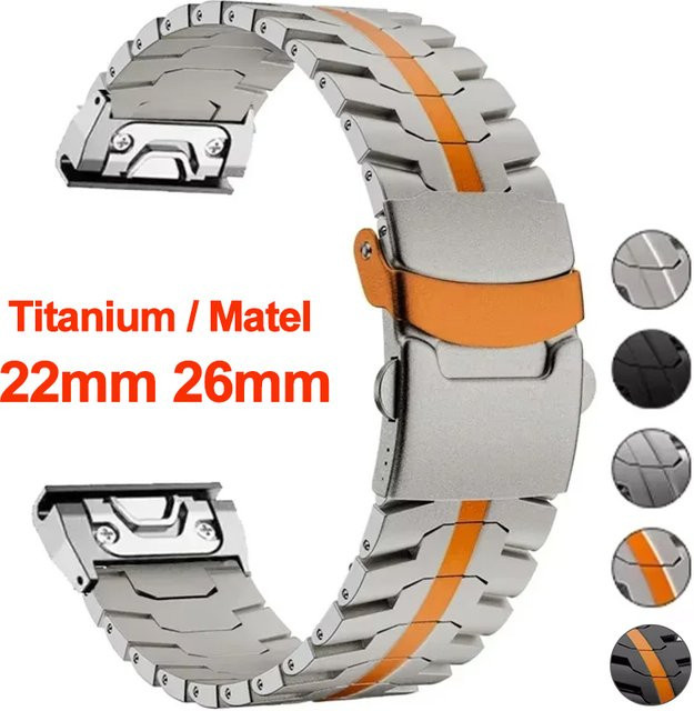 FancyWrist Uhrenarmband Titan, Edelstahl, Silber, Unisex - Bild 1