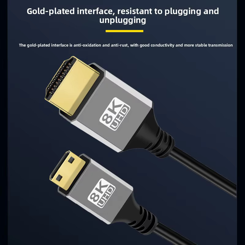BSN 8K UHD Mini Micro HDMI Kabel in Schwarz mit Winkelstecker für Laptop, Kamera und Monitor - Bild 5