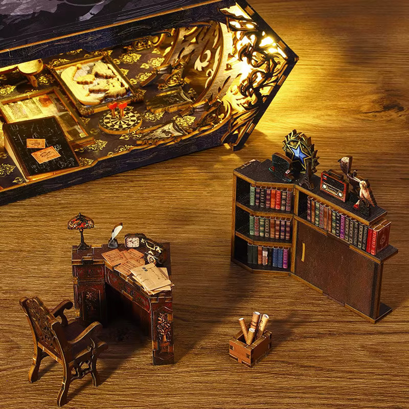 Battoom DIY-Buchnischen-Bausatz, 3D-Puzzle, Holz, ab 14 Jahre - Bild 4