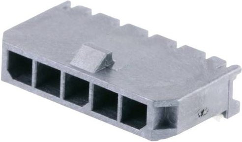 Molex Einbau-Stiftleiste Standard in Schwarz und Grau mit Goldkontakten, Rastermaß: 3,00 mm, 5 Polzahl - Bild 1