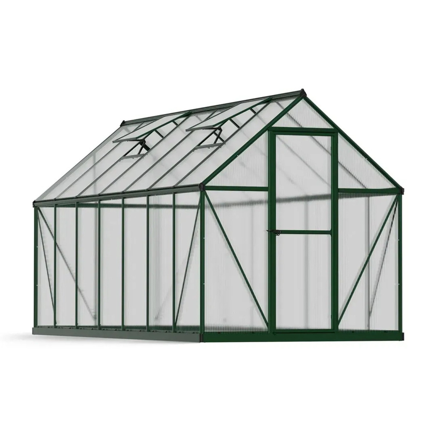 Palram - Canopia Gewächshaus Mythos in Grün mit Fundamentrahmen, Aluminium und Polycarbonat, 7,9 m² - Bild 2
