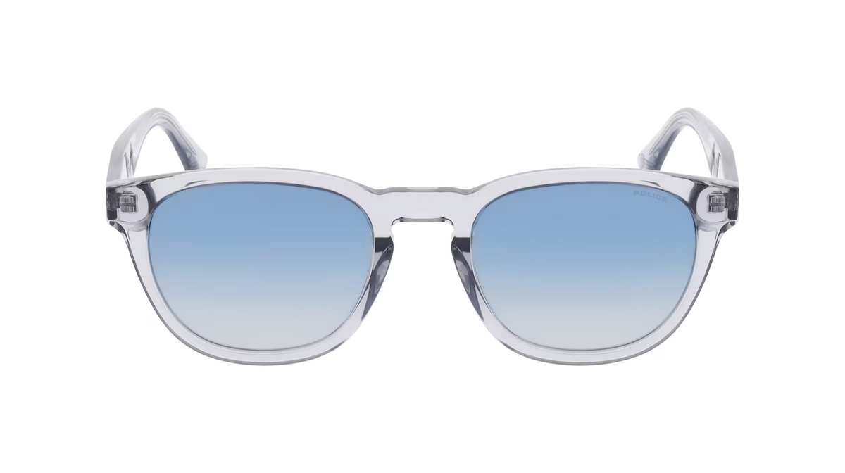 Police SPLP22E Sonnenbrille Herren, Vollrand, Panto, Kunststoff, Grau - Bild 1