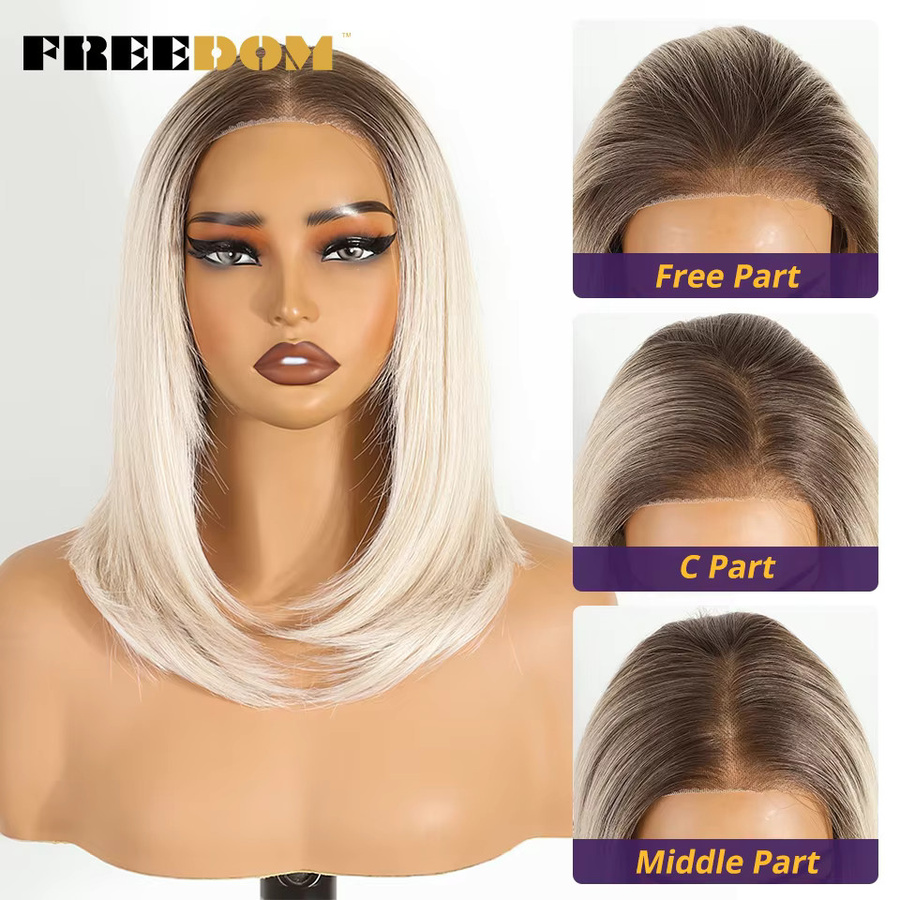 FREIHEIT Lace-Front-Perücke, kurzer Bob, Ombre, Damen - Bild 2