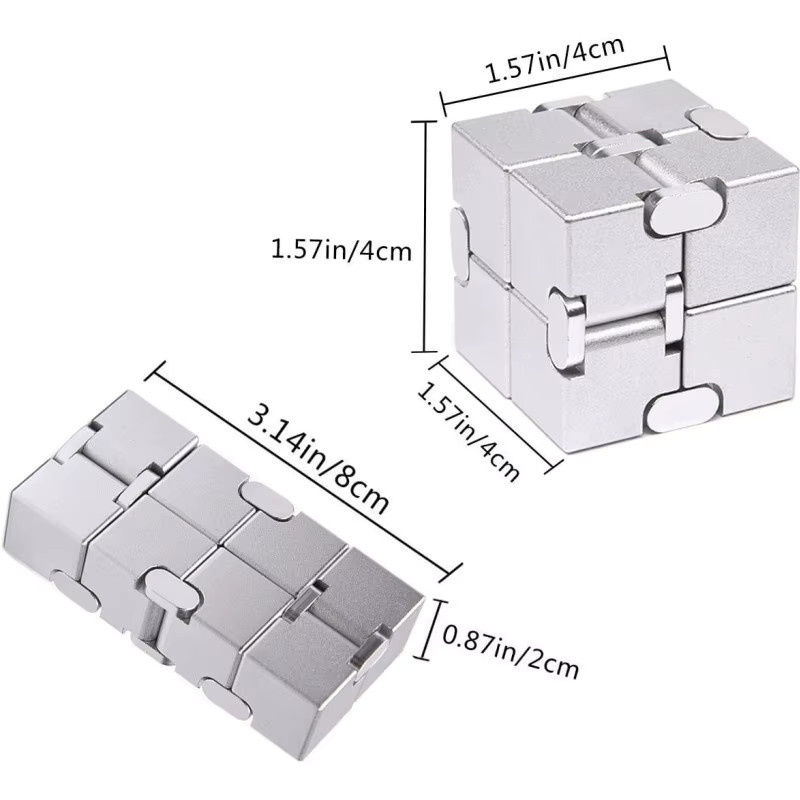 GSF Metall-Infinity-Fidget-Cube, schwarz - Bild 5