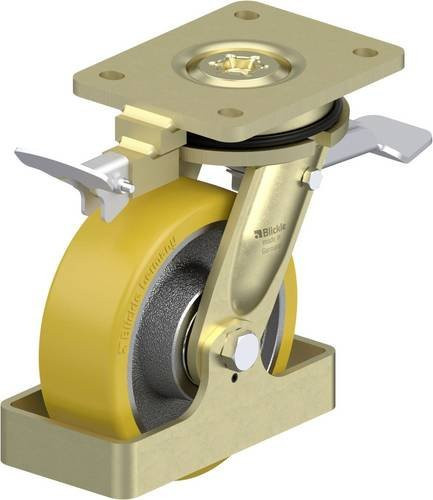 Blickle Schwerlast-Lenkrolle LS-GTH 150K-ST-RI4-FS in Silber mit 150 mm Rad-Durchmesser und 800 kg Tragfähigkeit - Bild 1