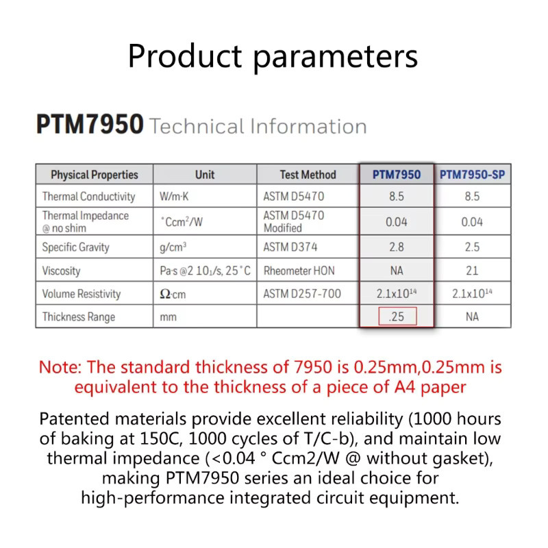 Honeywell PTM7950 Thermisches Phase-Change Pad für Laptop GPU CPU Wärmeableitung in Grau, 8,5 W/mk - Bild 5