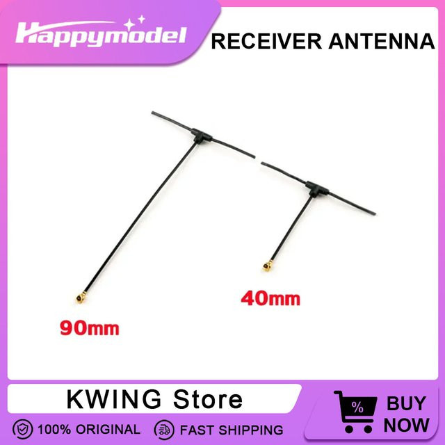 Happymodel 2,4G omnidirektionale FPV-Antenne in Schwarz, kompatibel mit ELRS EP1 RX IPEX/IPX/U.FL und TBS Tracer - Bild 1