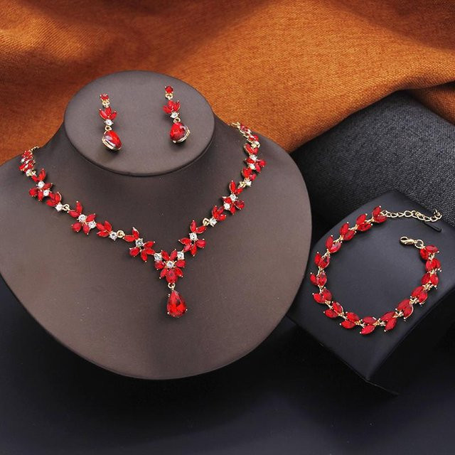 YIRAN Schmuckset, Silber, Kristall, Damen - Bild 1
