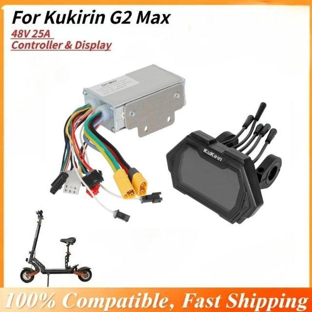Kukirin Controller und Armaturenbrett-Display für Elektroroller G2 Max, 48V 25A Steuerplatine, Schwarz - Bild 1
