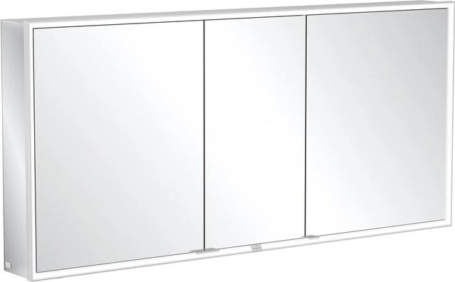 Villeroy & Boch Vorbau-Spiegelschrank My View Now in Weiß mit LED-Beleuchtung, 3 Türen und Sensor-Schalter, B/T/H: 160 x 16,8 x 75 cm - Bild 1