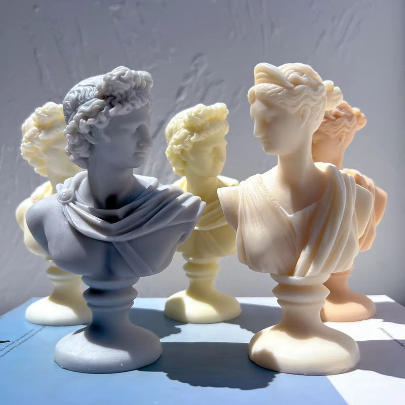 SANZON Silikonform für Kerzen und Wachs zur Herstellung einer antiken Büste von Gott Apollo oder römischen Skulpturen, mehrfarbig - Bild 5