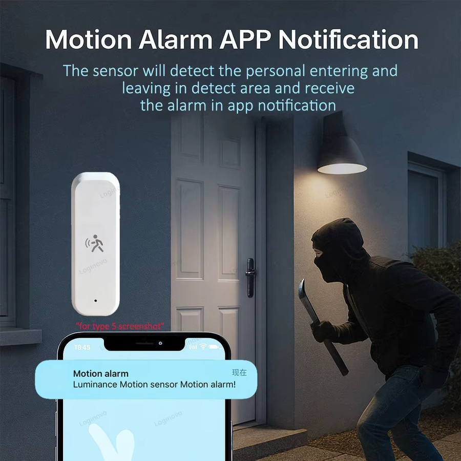 Coolo Zigbee Bewegungssensor mit PIR, Temperatur- und Feuchtigkeitsdetektor für Tuya Smart Life und Z2M Hausautomation, Weiß - Bild 4