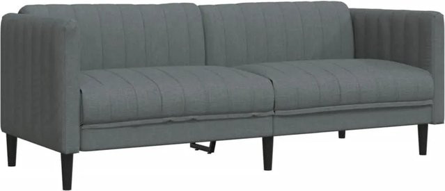 vidaXL 3-Sitzer Sofa Dunkelgrau mit Stoffbezug und Massivholzrahmen B: 193 cm, H: 76,5 cm, T: 74,5 cm - Bild 1