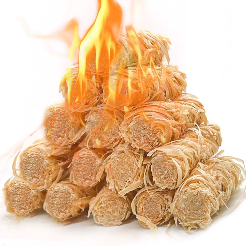 30 Stück wasserdichte Feuerstarter aus Naturholz in Braun für Lagerfeuer, Grill, Kamin und Holzofen - Bild 3