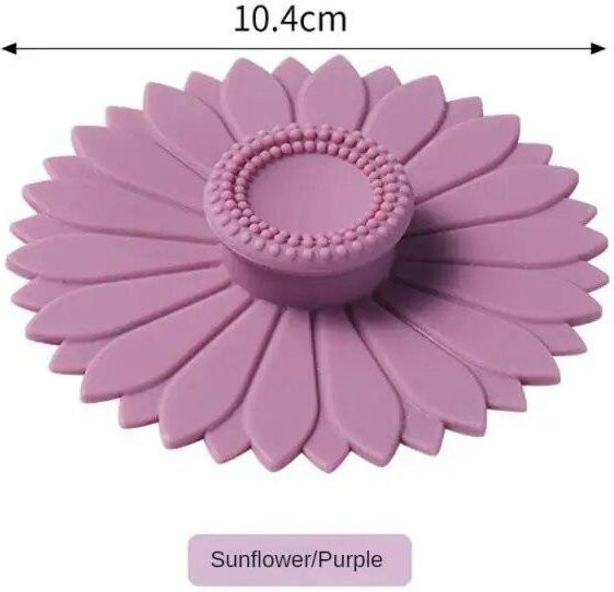 LChome Silikon-Becherdeckel in Violett für Glas- und Keramikbecher, staubdichter Becherdeckel aus Silikon - Bild 1