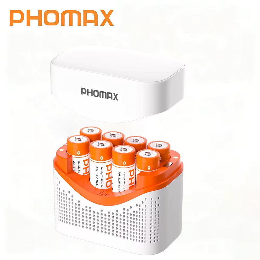PHOMAX Ni-MH Akku Ladegerät für AA und AAA Batterien in Weiß - Bild 4