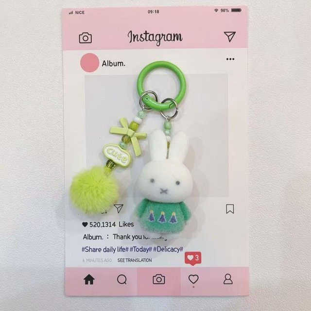 Miffy Schlüsselanhänger, Beflockt, Kinder - Bild 1
