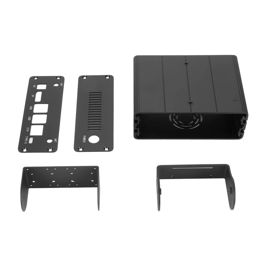 Qiilu Aluminiumgehäuse für Jetson Orin Mini und Jetson Orin Nano NX Kits mit Kamerahalter, Schwarz - Bild 3