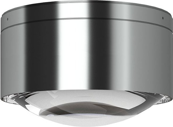 Top Light Puk! 160 One Avantgarde LED-Deckenleuchte in Chrom matt mit klarer Glaslinse und warmweißem Licht (2700K) - Bild 1
