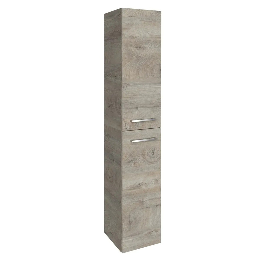 Fackelmann Bad-Hochschrank B.Style Eiche Natur mit 2 Türen und Soft-Close, B/T/H: 30 x 31,6 x 162 cm - Bild 2