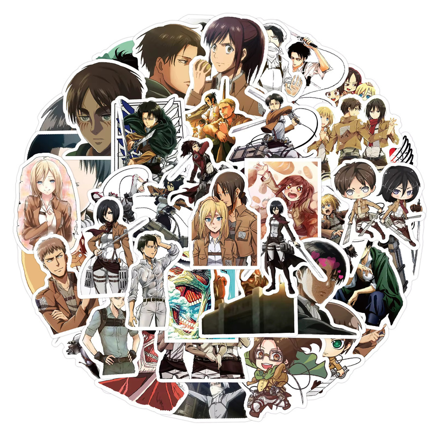 Bandai Attack on Titan Aufkleber, 50-teiliges Set, Bunt / Mehrfarbig - Bild 2