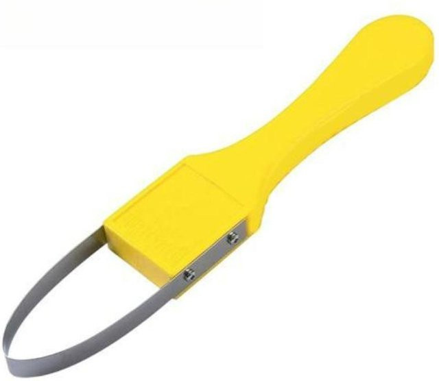 MYVIT Hand-Unkrautstecher mit scharfer Metallklinge in Gelb für die manuelle Unkrautentfernung - Bild 1