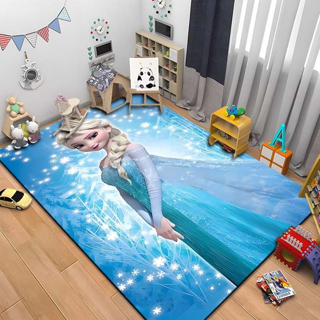 Useful Home Kinderteppich Schneekönigin Frozen Elsa Motiv in Blau, B x L: 120 x 160 cm - Bild 1