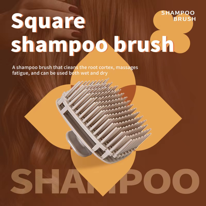 Silikon Shampoo Pinsel Kopfhaut Massage Kamm, Unisex - Bild 3