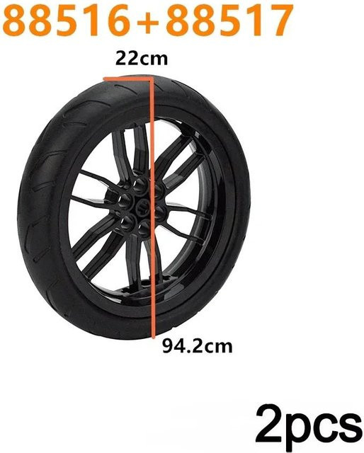 Yiran Toy Baustein Motorradreifen & Felge 2-teiliges Set - Bild 1