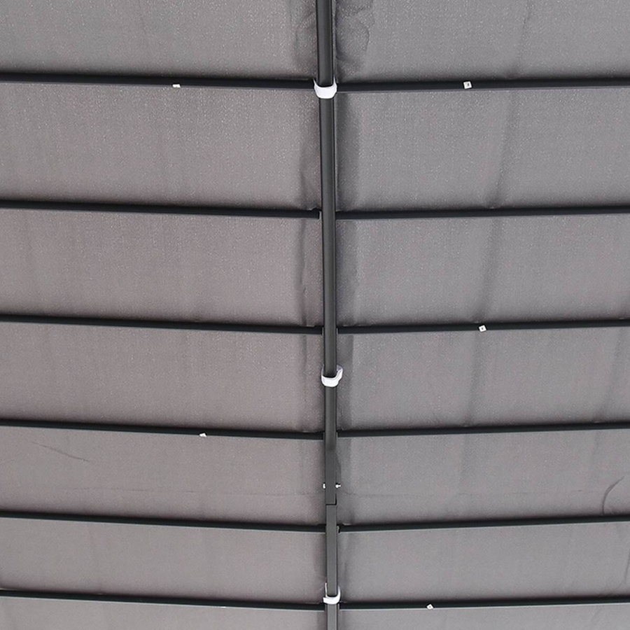 Outsunny Gartenpavillon modern mit geschwungenem Dach aus Metall und Polyester in Grau, B/T: 297 x 297 cm - Bild 4