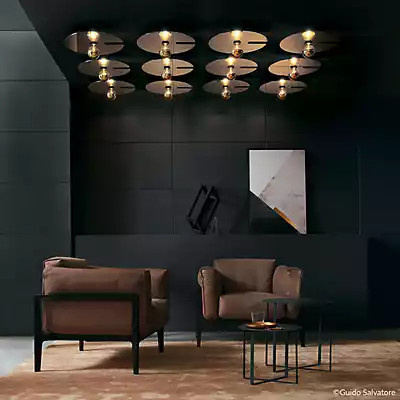 Wever & Ducré Mirro Decken- und Wandleuchte in Gold, Durchmesser: 75 cm - Bild 1