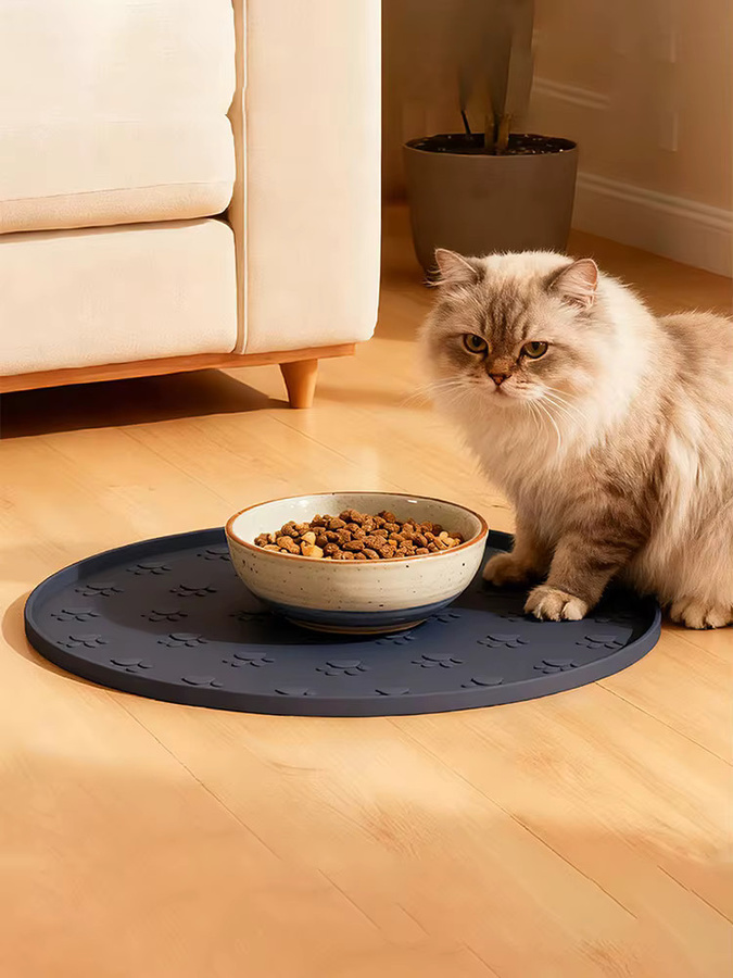 Pawstrip Runde Silikon-Hundenapfunterlage als rutschfeste Leckmatte mit Saugnäpfen in Pink - Bild 3