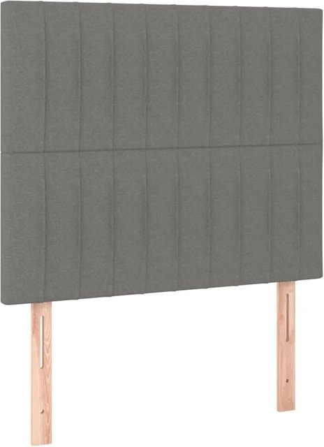 vidaXL LED Kopfteil Dunkelgrau mit USB-Ladeport und integrierter Beleuchtung, B/T/H: 90 x 5 x 128 cm - Bild 1