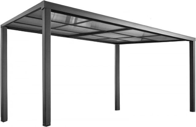 osoltus Terrassendach Veranda freistehend mit Schiebedach aus Aluminium und Polycarbonat in Anthrazit, B/T: 400 x 300 cm - Bild 1